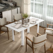 Table à manger Teranenne extensible moderne 4 6 personnes blanc