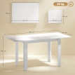 Table à manger Teranenne extensible moderne 4 6 personnes blanc