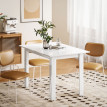 Table à manger Teranenne extensible moderne 4 6 personnes blanc