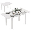 Table à manger Teranenne extensible moderne 4 6 personnes blanc