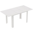 Table à manger Teranenne extensible moderne 4 6 personnes blanc