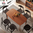 Amova Table à manger style campagnard bois marron