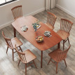 Amova Table à manger style campagnard bois marron
