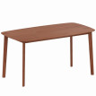 Amova Table à manger style campagnard bois marron