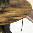 Table de cuisine Kerel ronde 2 personnes acier marron rustique