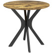 Table de cuisine Kerel ronde 2 personnes acier marron rustique