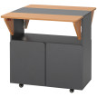 Table pliante Orrio gain de place 4 personnes gris clair jaune