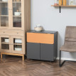 Table pliante Orrio gain de place 4 personnes gris clair jaune