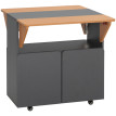 Table pliante Orrio gain de place 4 personnes gris clair jaune