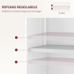 Table Ralanora pliante avec rangement et roulettes Blanc