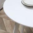 Table à manger Camane table de cuisine design blanc