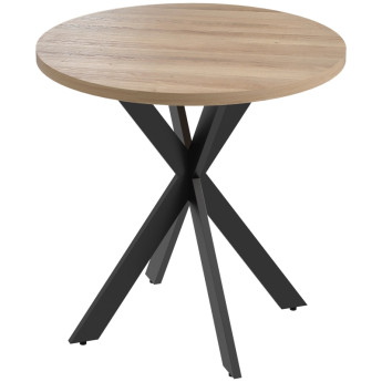 Table à manger Orenne ronde moderne 2 à 4 personnes brun