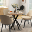 Table à manger Orenne ronde moderne 2 à 4 personnes brun