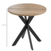 Table à manger Orenne ronde moderne 2 à 4 personnes brun