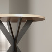 Table à manger Orenne ronde moderne 2 à 4 personnes brun
