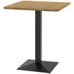 Table à manger Ralres table cuisine carrée 2 personnes marron foncé