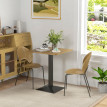 Table à manger Ralres table cuisine carrée 2 personnes marron foncé