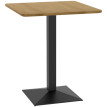 Table à manger Ralres table cuisine carrée 2 personnes marron foncé