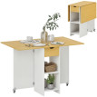 Valvik table de salle à manger pliante extensible gain de place chêne