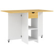 Valvik table de salle à manger pliante extensible gain de place chêne