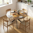Darum Table ronde industrielle 4 personnes Brun rustique