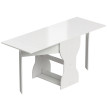Table à manger pliante Harorven table de cuisine gain de place blanche