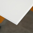 Calveier table à manger pliante extensible mobile teck blanc
