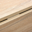 Selay Table console pliante gain de place avec rangement Bois et Blanc