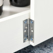Selay Table console pliante gain de place avec rangement Bois et Blanc