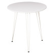 Table de salle à manger Flora ronde pieds métal style nordique blanc