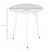 Table de salle à manger Flora ronde pieds métal style nordique blanc