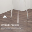 Table de salle à manger Flora ronde pieds métal style nordique blanc