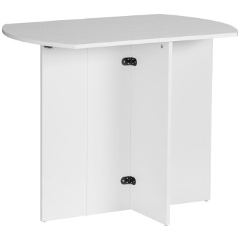 Orum Table de salle à manger pliante gain de place bois blanc