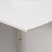 Orum Table de salle à manger pliante gain de place bois blanc