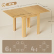 Table extensible Yline table à manger gain de place bois naturel