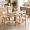 Table extensible Yline table à manger gain de place bois naturel