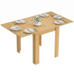Table extensible Yline table à manger gain de place bois naturel