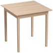 Table de cuisine Isum table carrée design moderne bois naturel blanc
