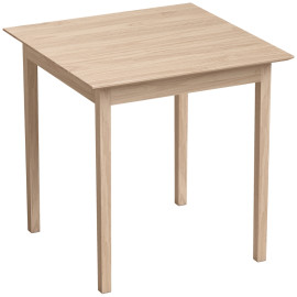 Table de cuisine Isum table carrée design moderne bois naturel blanc