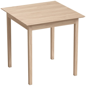 Table de cuisine Isum table carrée design moderne bois naturel blanc