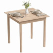 Table de cuisine Isum table carrée design moderne bois naturel blanc