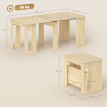 Table à manger Beliel extensible rabattable bois naturel