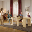 Table à manger Beliel extensible rabattable bois naturel