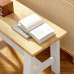 Banc Aurine bois imitation chêne 2 places blanc
