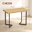 Table de salle à manger Selisvik moderne 2 personnes chêne noir
