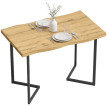 Table de salle à manger Selisvik moderne 2 personnes chêne noir