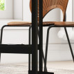 Table à manger Vilen pliante extensible roulettes gris