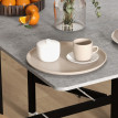 Table à manger Vilen pliante extensible roulettes gris