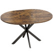 Produit Beriason table extensible industrielle ronde brun rustique