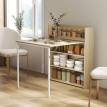 Table pliante Toret extensible gain de place design industriel chêne